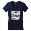 girl smoking a blunt Women's V-Neck T-Shirt