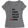 Lgbt Checklist Women's Triblend Scoop T-shirt
