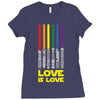 Lightsaber Rainbow - Love Is Love Ladies Fitted T-Shirt
