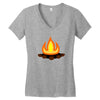 fire Women's V-Neck T-Shirt