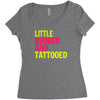 little boobed and tattoed Women's Triblend Scoop T-shirt