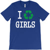 i recycle girls slogan text funny baseball jersey T-Shirt