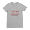 gaming doesn't make me violent Ladies Fitted T-Shirt