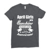 April Girls Are Sunshine Mixed With A Little Hurricane Ladies Fitted T-Shirt