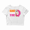 She Wants The D - Dunkin Donuts Crop Top