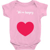 We're Hungry with Heart Baby Bodysuit