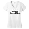 first line second line Women's V-Neck T-Shirt