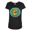angry goldfish cartoon Maternity Scoop Neck T-shirt