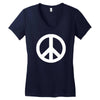 peace sign sticker vinyl decal   love symbol car window bumper hippie Women's V-Neck T-Shirt