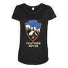 oakland feather river camp Maternity Scoop Neck T-shirt