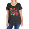 learn from the flowers Ladies Curvy T-Shirt