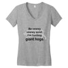hunting giant hogs Women's V-Neck T-Shirt