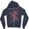 rad white and blue Zipper Hoodie