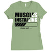 muscles installing Ladies Fitted T-Shirt