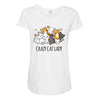 crazy cat lady Maternity Scoop Neck T-shirt