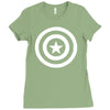 capitan america sticker vinyl decal Ladies Fitted T-Shirt