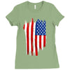 sa distress flag cool american Ladies Fitted T-Shirt
