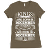 Real Kings Are Born On December 21 Ladies Fitted T-Shirt