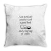 good book and coffee rectangle Throw Pillow