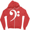 bass cleff funny Zipper Hoodie