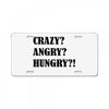 crazy angry hungry License Plate