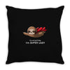 super lazy Throw Pillow