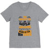My Daughter Is Super Awesome Her Daddy V-Neck Tee