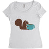 coffe squirrel Women's Triblend Scoop T-shirt