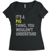 it's a pig thing Women's Triblend Scoop T-shirt