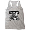let the sea and get more energy white Racerback Tank