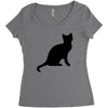 cat black had Women's Triblend Scoop T-shirt