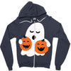 pumpkin with boo Zipper Hoodie