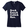 dre eazy cube rendre eazy cube ren Women's V-Neck T-Shirt