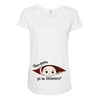December Peeking Out Baby Boy in Spanish Maternity Scoop Neck T-shirt