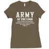 Army Of The Lord Christian T Shirts Bible Verse Ladies Fitted T-Shirt