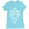 triangle printed Ladies Fitted T-Shirt