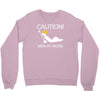 caution men at work Crewneck Sweatshirt