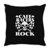 biker t shirt cafe racers ton up boys rockers greasers rock Throw Pillow