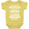 Super Cool Pawpaw Of A Freaking Awesome Grandson Baby Onesie