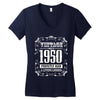 vintage made in 1950 perfectly aged a living legend Women's V-Neck T-Shirt