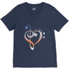 music expresses clef heart girls V-Neck Tee