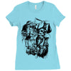 skull pirate Ladies Fitted T-Shirt