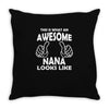 Awesome Nana Looks Like Throw Pillow