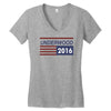 underwood 2016 flag house of cards Women's V-Neck T-Shirt