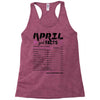 April Girl Facts Taurus Racerback Tank