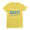 i'm a good nurse i just cuss a lot Ladies Fitted T-Shirt