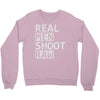 real men shoot raw Crewneck Sweatshirt