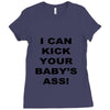 i can kick your babys ass Ladies Fitted T-Shirt