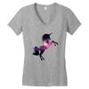 Unicorn Galaxy Women's V-Neck T-Shirt