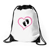 Baby Girl with Heart Any Name Customized Drawstring Bags